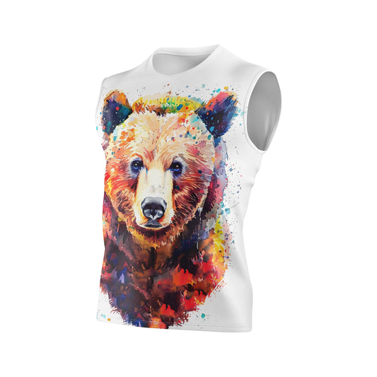OTSO Herren Lauf-Tanktop - Be Wild Bear – Produktansicht