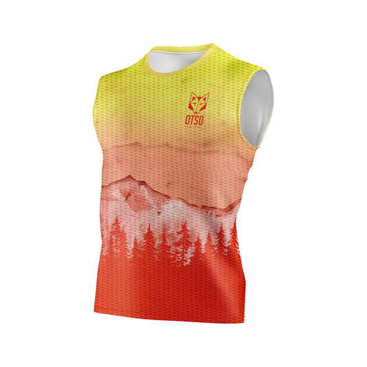 OTSO Herren Lauf-Tanktop - Orange Forest – Produktansicht