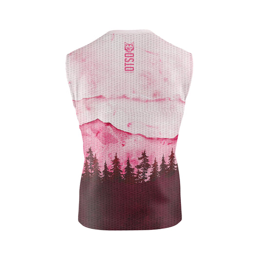 OTSO Herren Lauf-Tanktop - Pink Forest – Produktansicht 2
