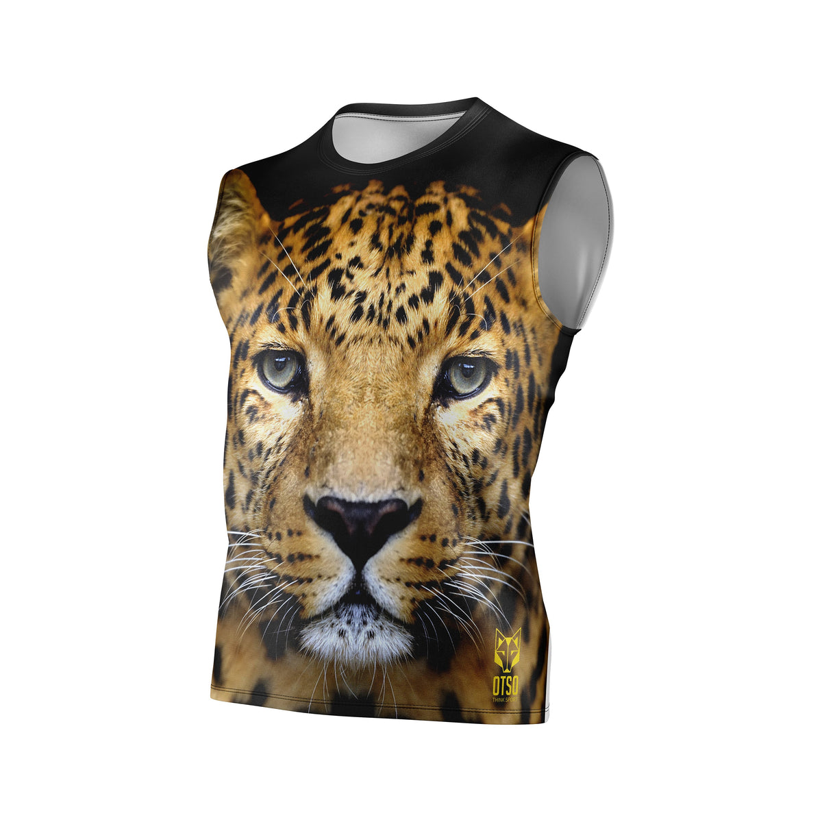 OTSO Herren Lauf-Tanktop - Leopard – Produktansicht
