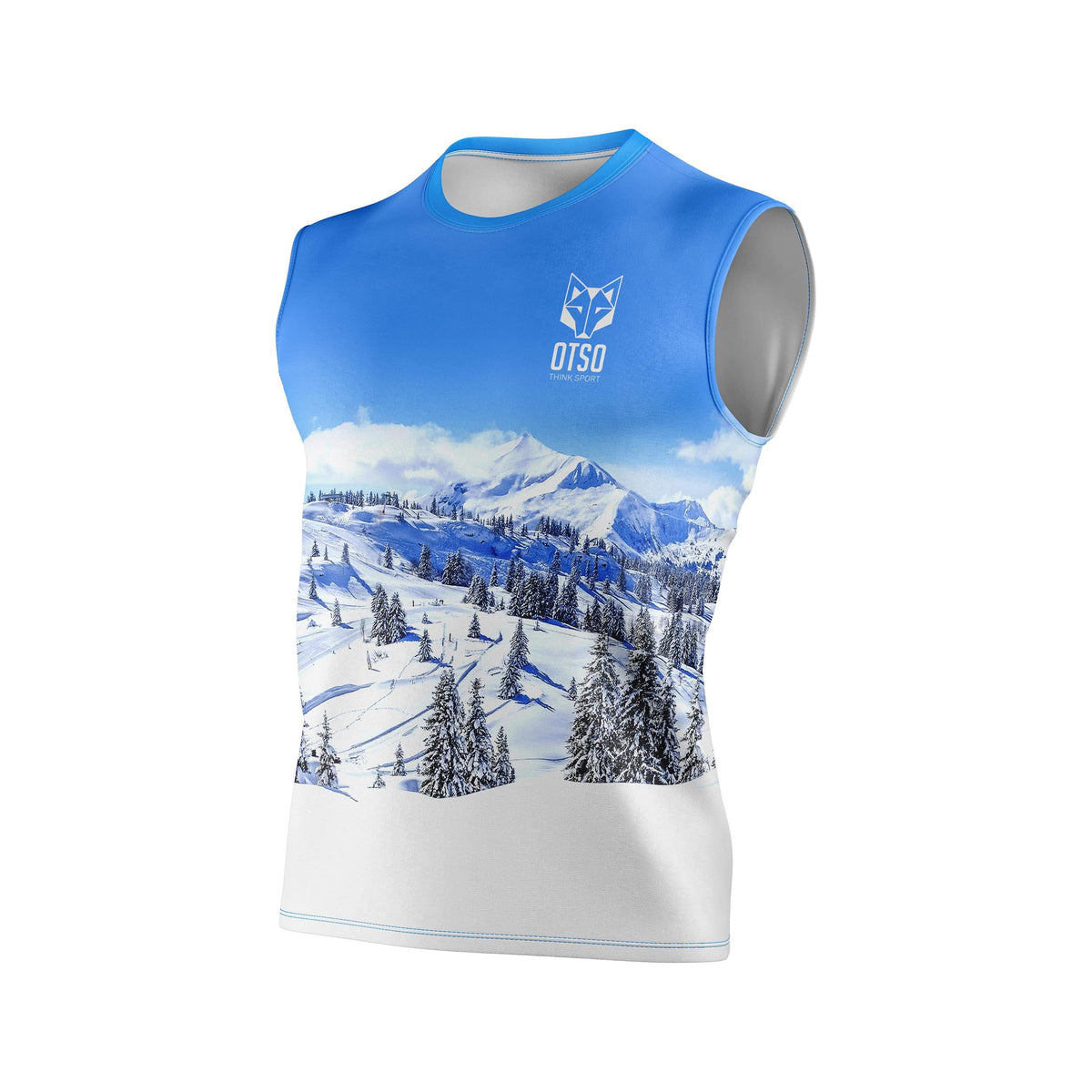 OTSO Herren Lauf-Tanktop - Snow Forest – Produktansicht