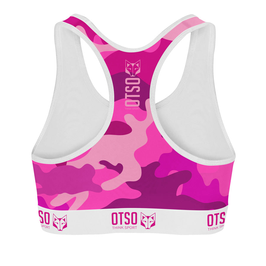 OTSO Damen Sporttop - Camo Pink – Produktansicht 2