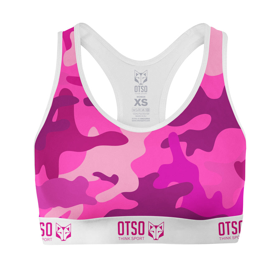OTSO Damen Sporttop - Camo Pink – Produktansicht