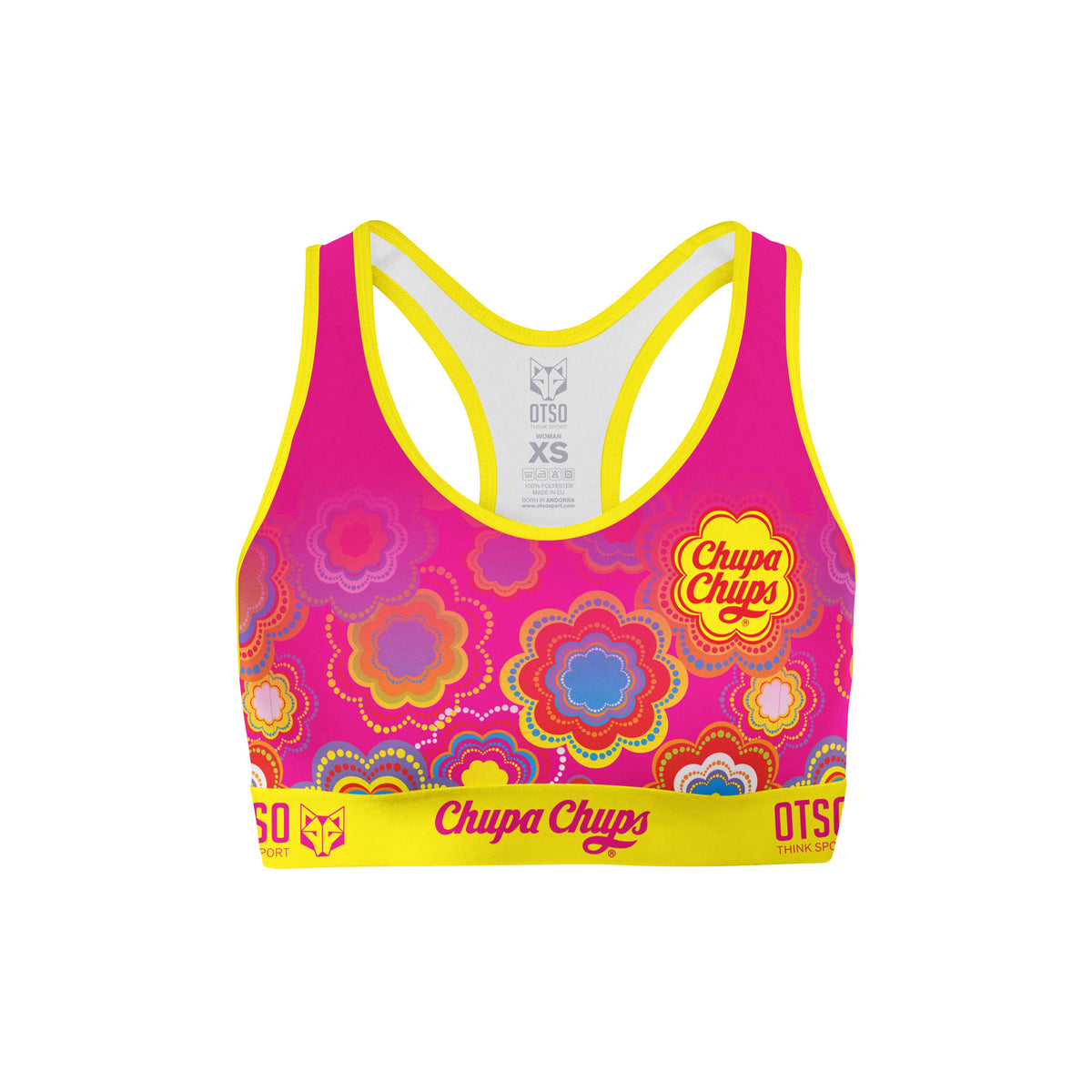 OTSO Damen Sporttop -Chupa Chups Floral Pink – Produktansicht