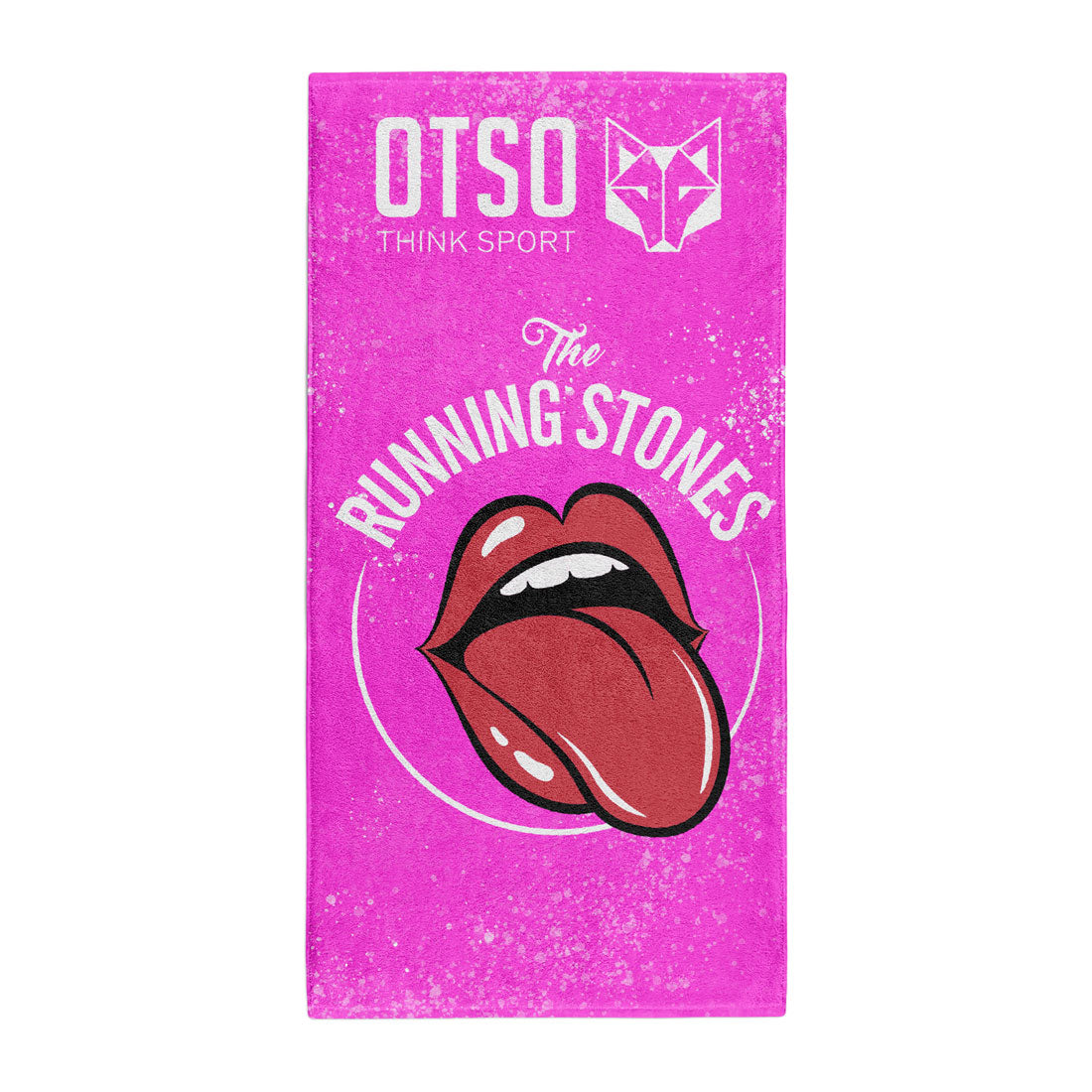 OTSO Mikrofaser-Sporthandtuch - Running Stones Pink – Produktansicht
