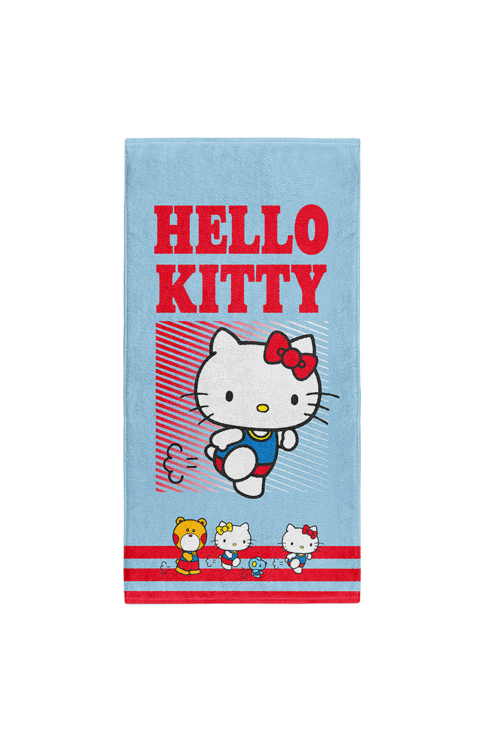 OTSO Mikrofaser-Sporthandtuch - Hello Kitty Stripes – Produktansicht 2