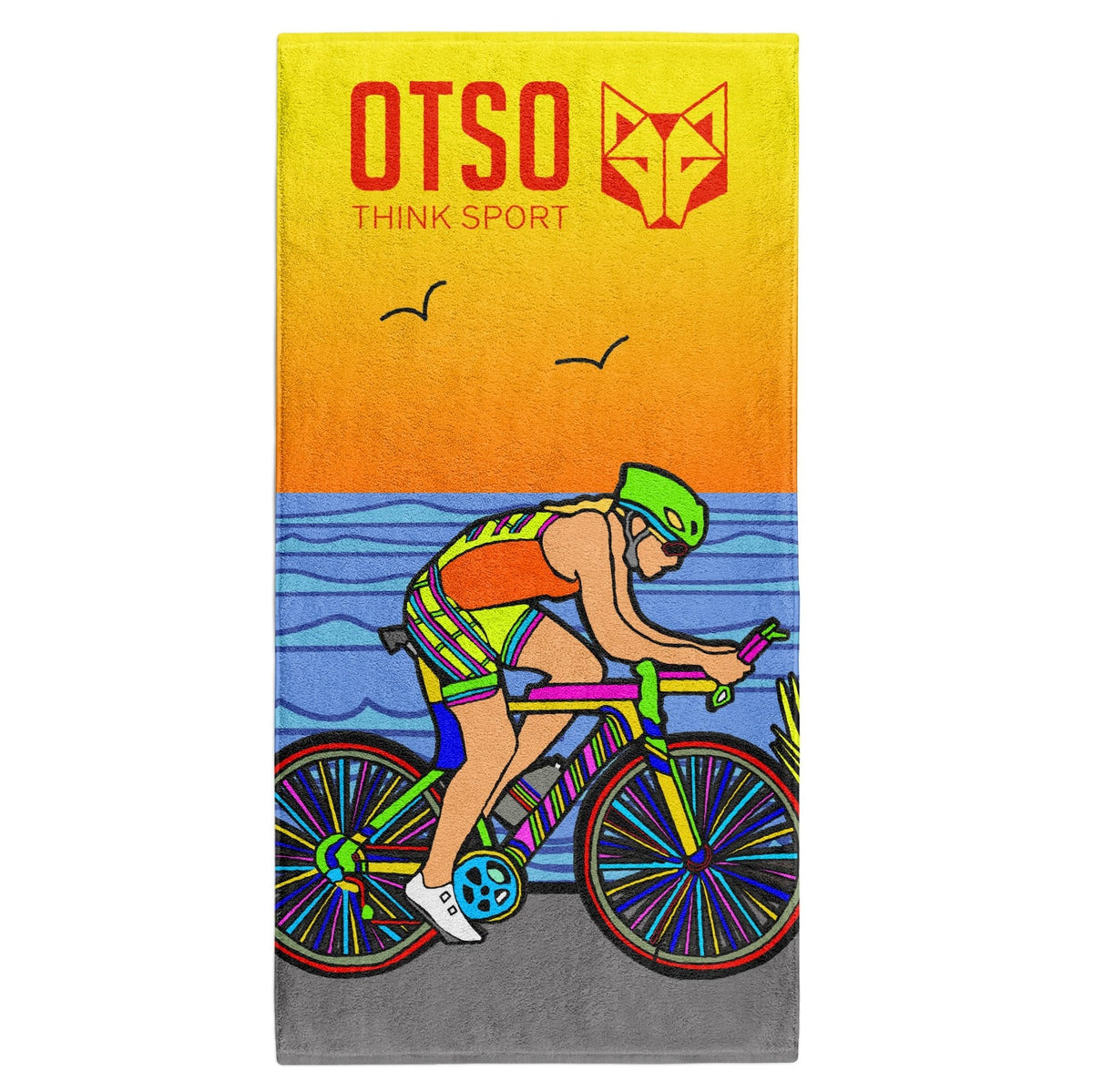 OTSO Mikrofaser-Sporthandtuch - Time To Tri Bike Damen – Produktansicht