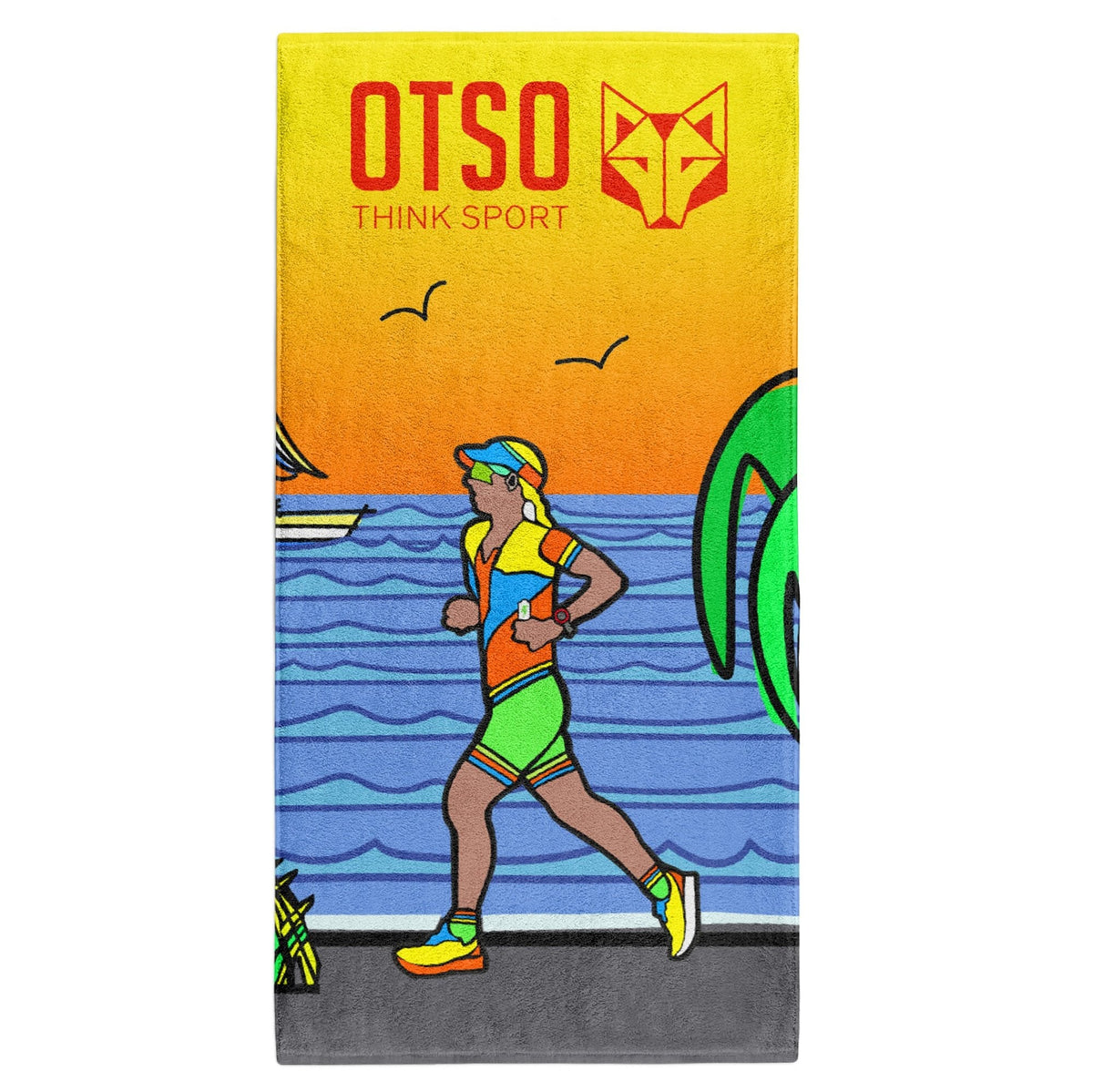 OTSO Mikrofaser-Sporthandtuch - Time To Tri Run Damen – Produktansicht