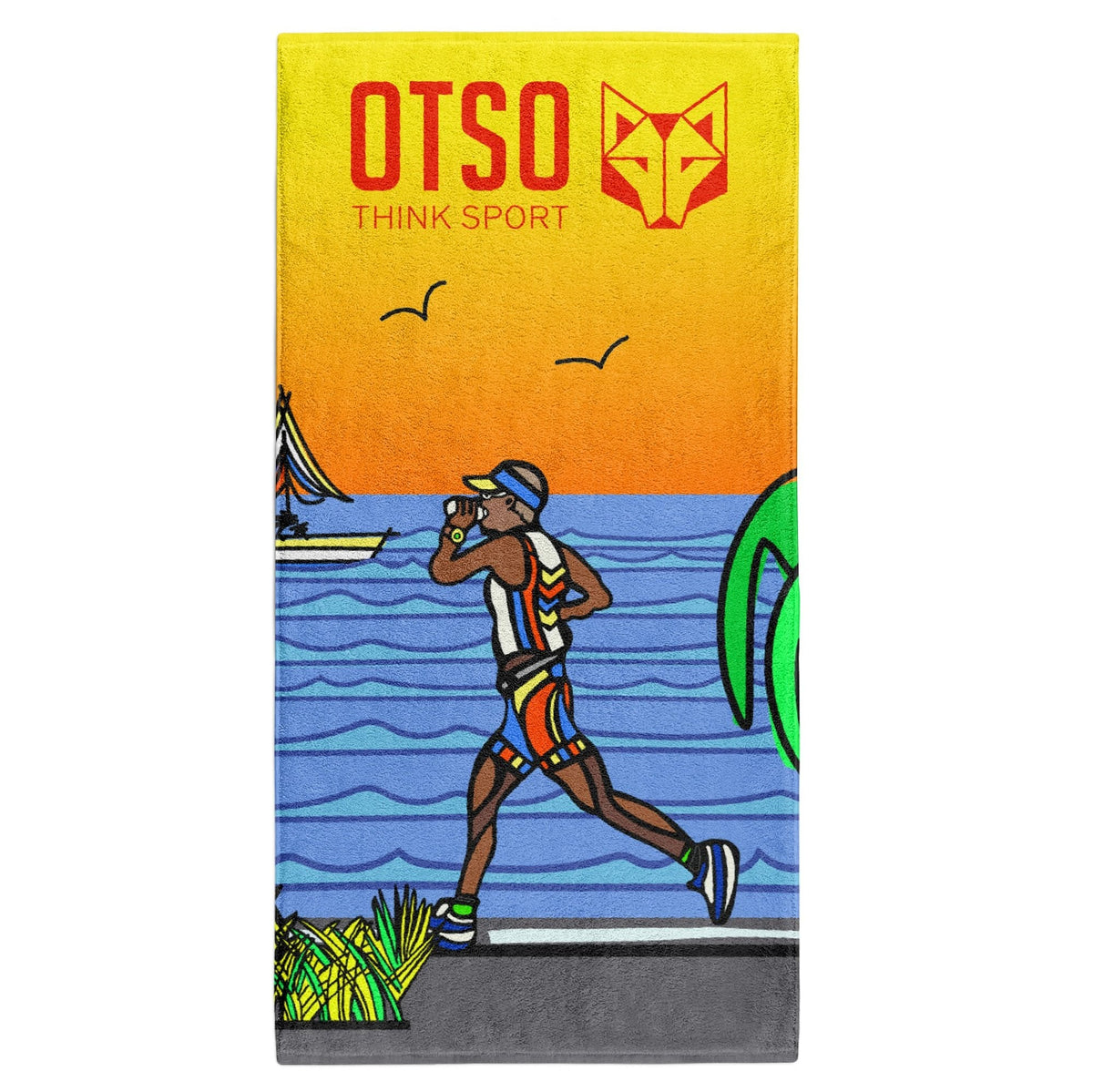 OTSO Mikrofaser-Sporthandtuch - Time To Tri Run Herren – Produktansicht