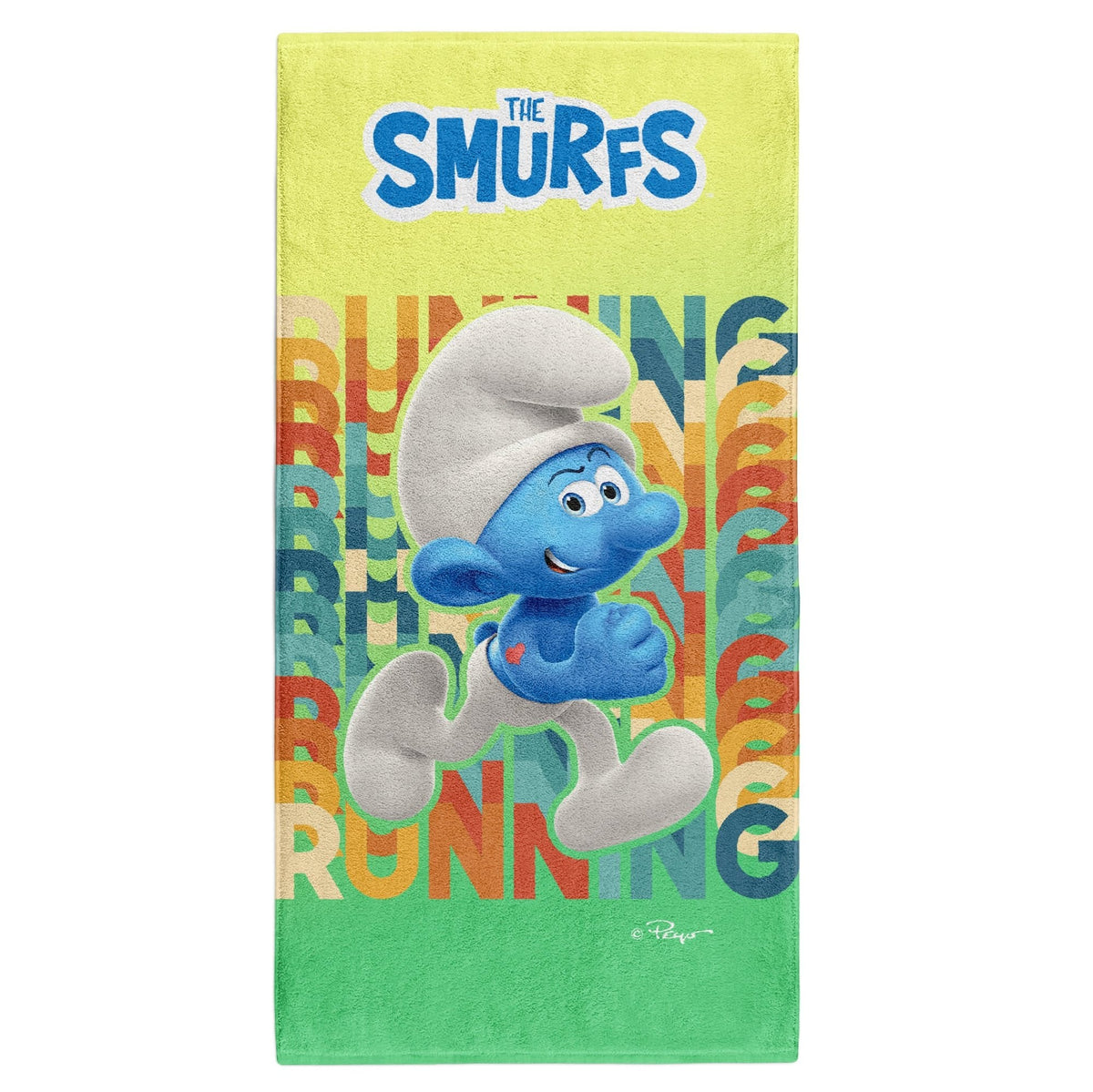 OTSO Mikrofaser-Sporthandtuch - Smurf Running – Produktansicht