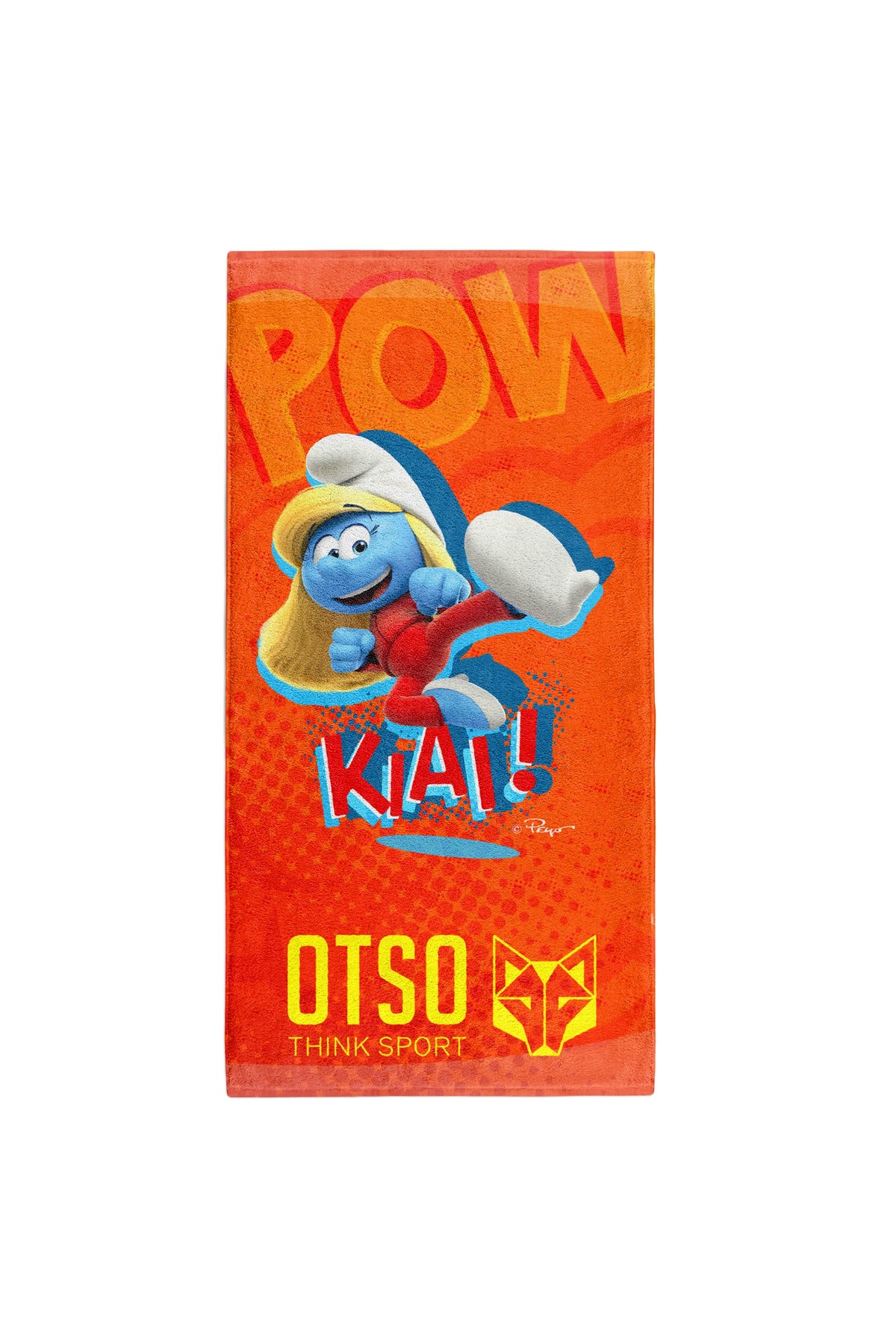 OTSO Mikrofaser-Sporthandtuch - Smurf Strong – Produktansicht 2