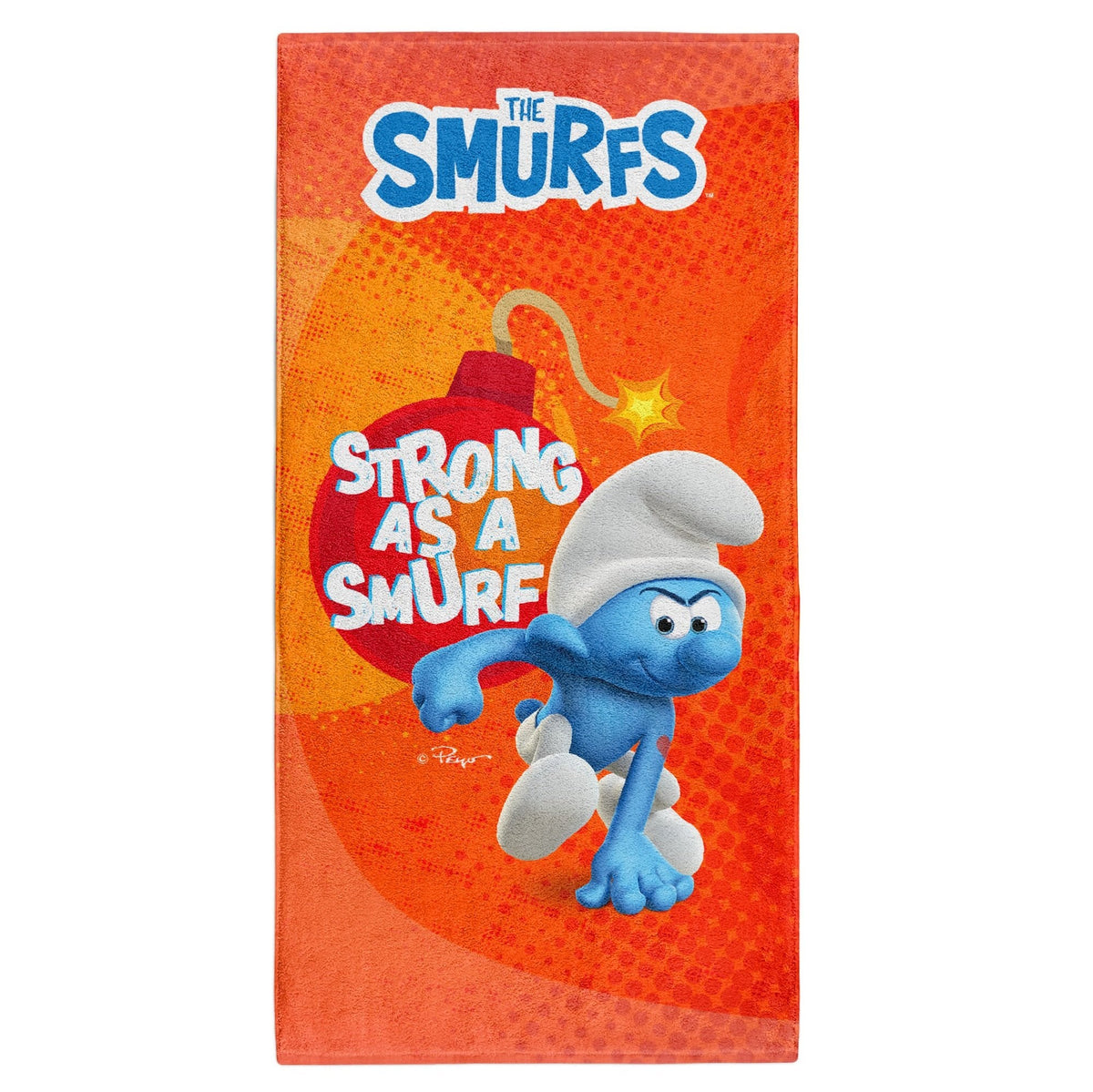 OTSO Mikrofaser-Sporthandtuch - Smurf Strong – Produktansicht