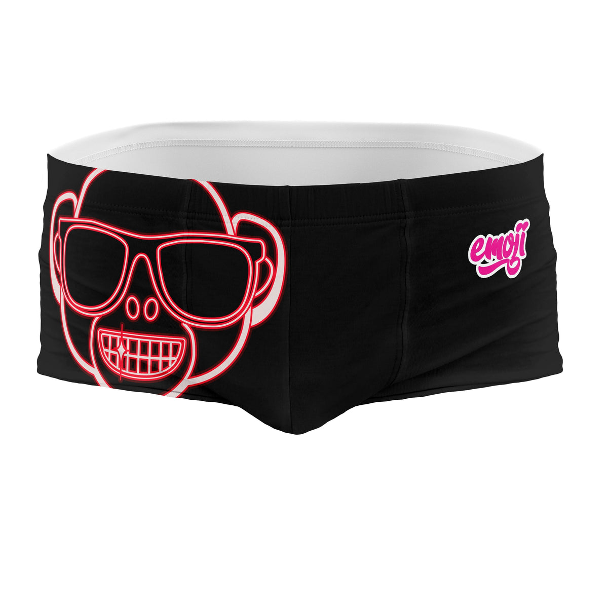 OTSO Herren Badehose Trunk - Emoji Monkey Neon – Produktansicht