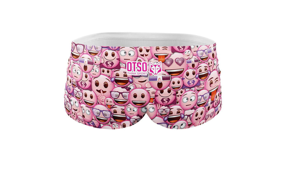 OTSO Herren Badehose Trunk - Emoji Classic Pink – Produktansicht 2