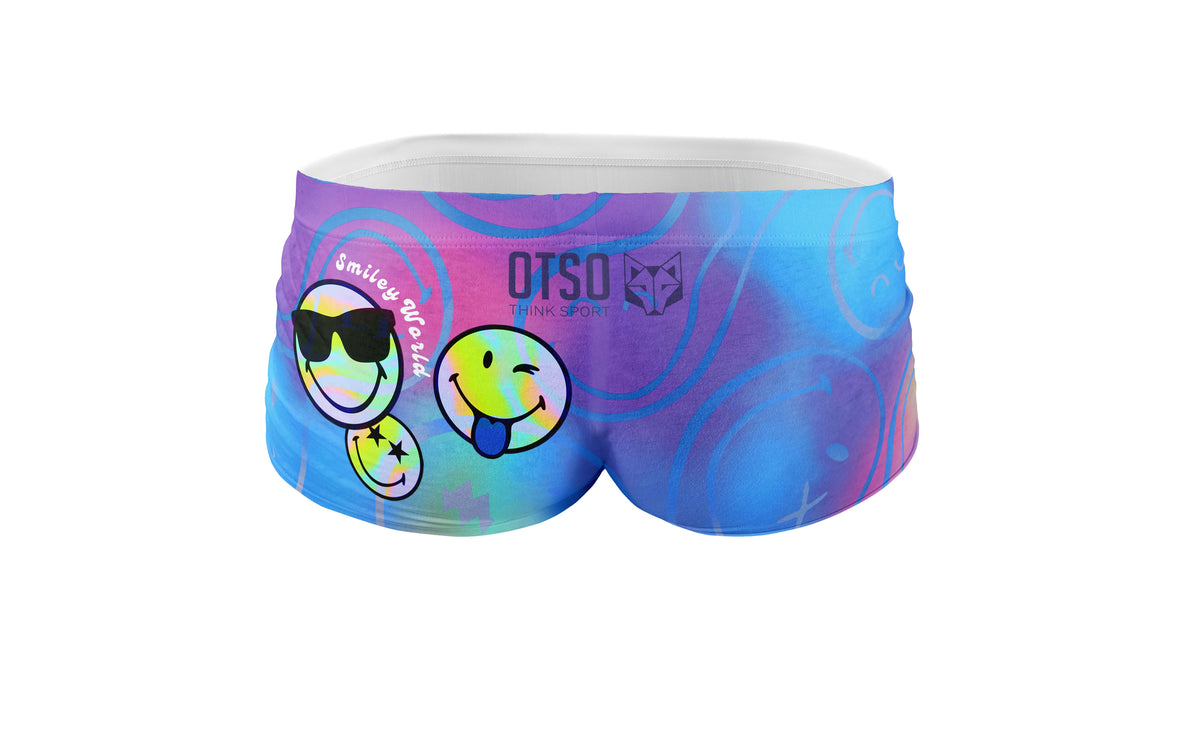 OTSO Herren Badehose Trunk - S.W.Smiley World Vibes – Produktansicht 2
