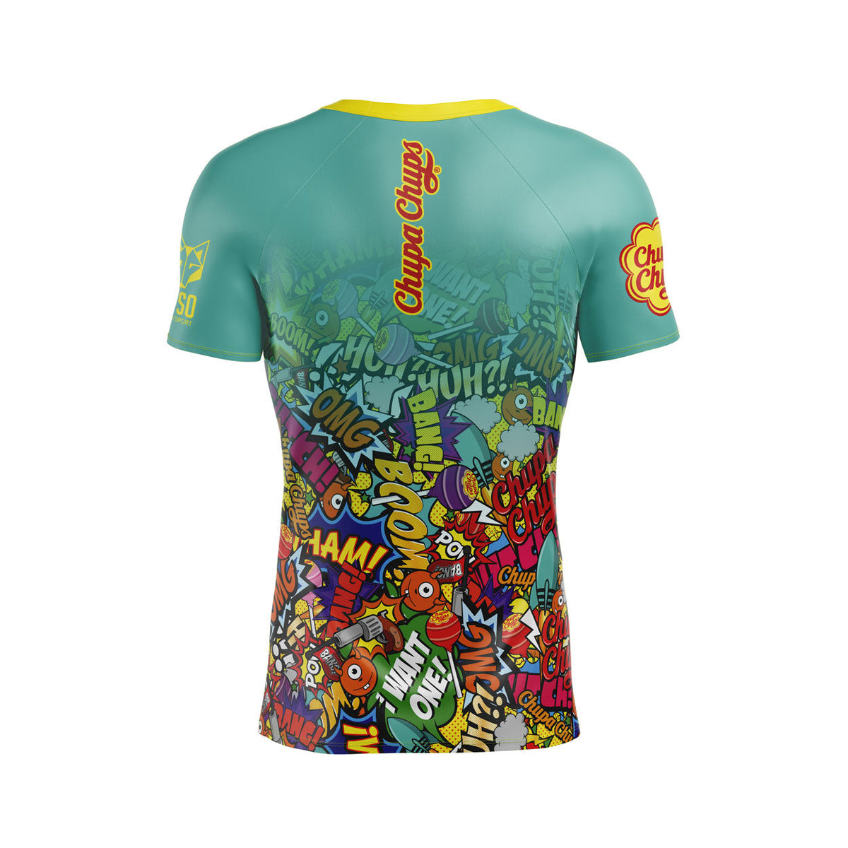 OTSO Herren Kurzarm-Funktionsshirt - Chupa Chups Comic – Produktansicht 2