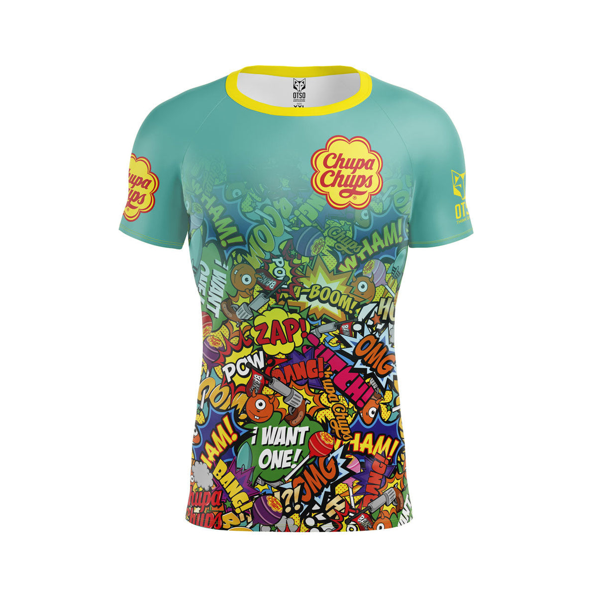 OTSO Herren Kurzarm-Funktionsshirt - Chupa Chups Comic – Produktansicht