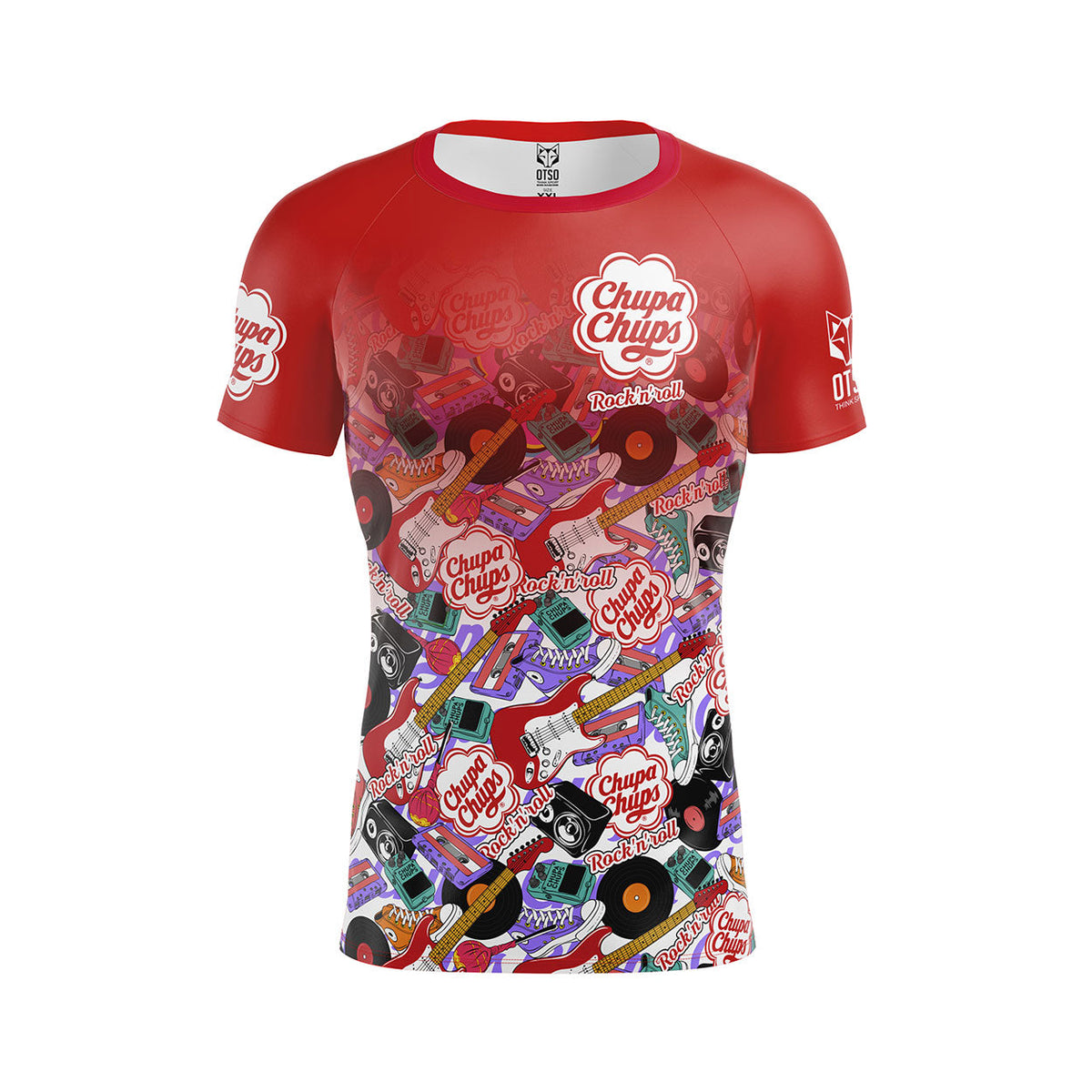 OTSO Herren Kurzarm-Funktionsshirt - Chupa Chups Rock'n'Roll – Produktansicht