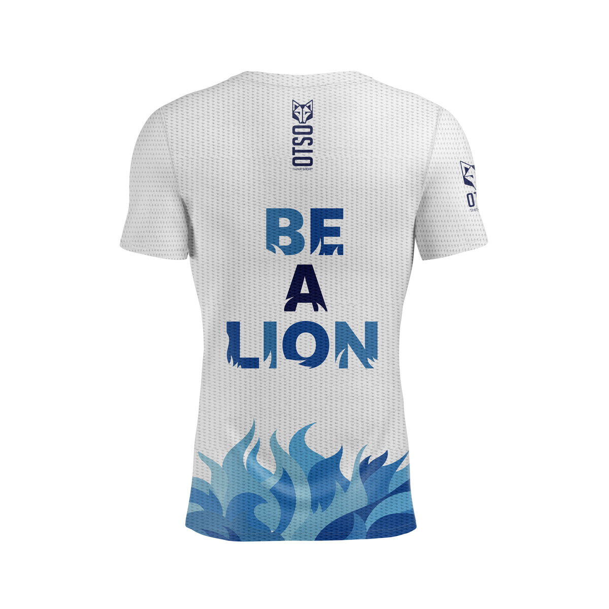 OTSO Herren Kurzarm-Funktionsshirt - Be A Lion Blue – Produktansicht 2