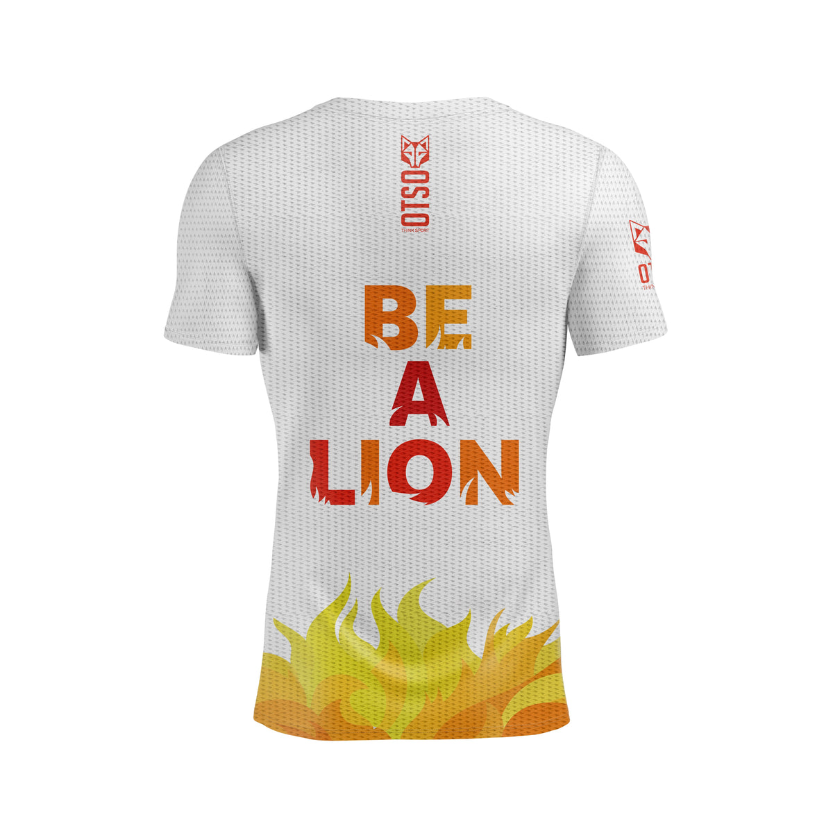 OTSO Herren Kurzarm-Funktionsshirt - Be A Lion Orange – Produktansicht 2