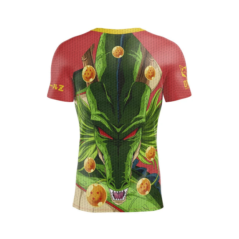 OTSO Herren Kurzarm-Funktionsshirt - Dragon Ball Z Goku Shenron – Produktansicht 2