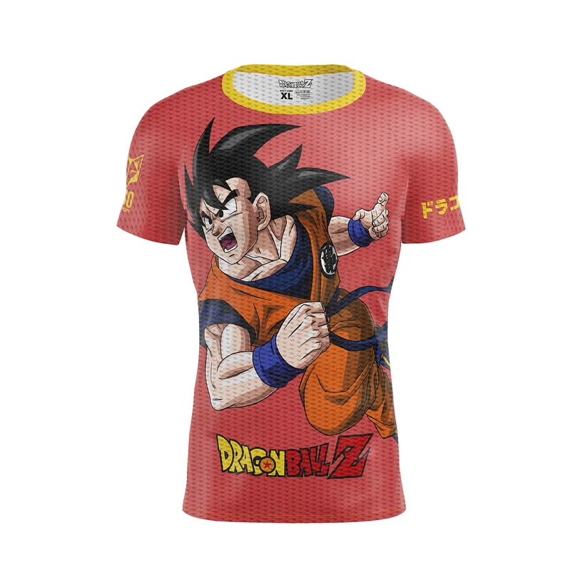 OTSO Herren Kurzarm-Funktionsshirt - Dragon Ball Z Goku Shenron – Produktansicht