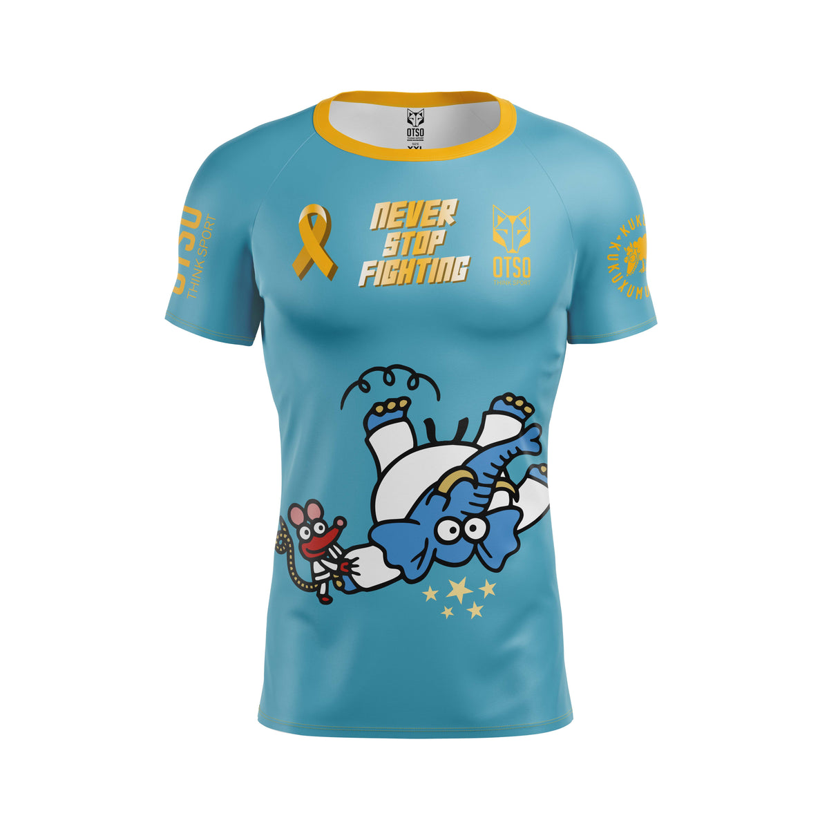 OTSO Kinder Kurzarm-Funktionsshirt (Unisex) - Internationaler Kinderkrebstag 2026 – Produktansicht