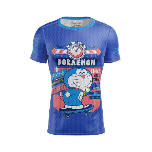 OTSO Herren Kurzarm-Funktionsshirt - Doraemon Child Out Time – Produktansicht