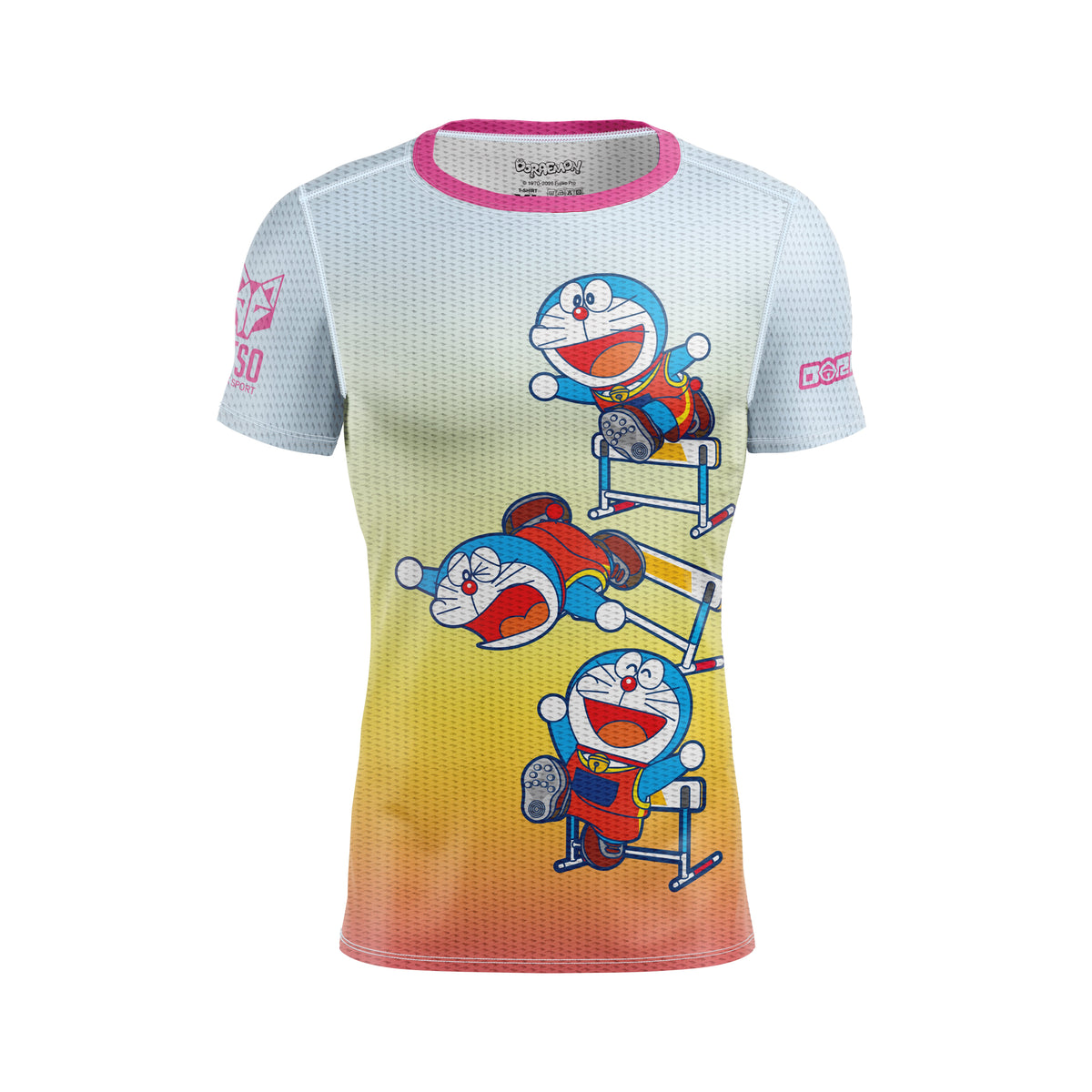 OTSO Herren Kurzarm-Funktionsshirt - Doraemon We Are All Winners – Produktansicht