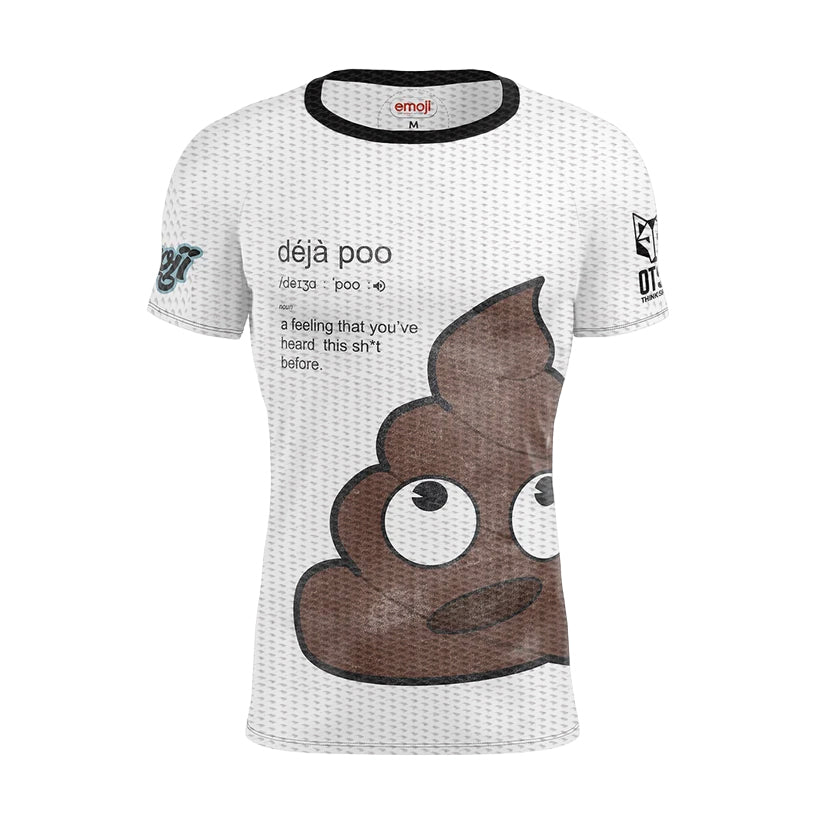 OTSO Herren Kurzarm-Funktionsshirt - Emoji Déjà Poo – Produktansicht