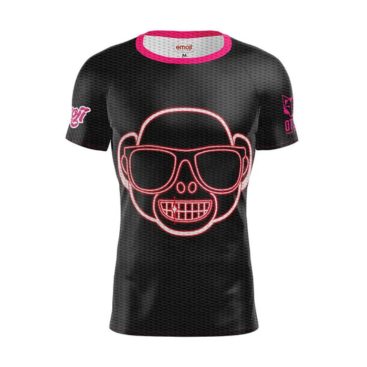 OTSO Herren Kurzarm-Funktionsshirt - Emoji Monkey Neon – Produktansicht