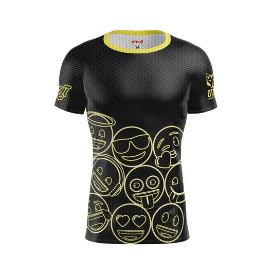 OTSO Herren Kurzarm-Funktionsshirt - Emoji Neon Faces – Produktansicht