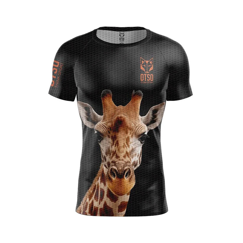 OTSO Herren Kurzarm-Funktionsshirt - Giraffe – Produktansicht