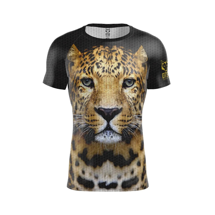OTSO Herren Kurzarm-Funktionsshirt - Leopard – Produktansicht