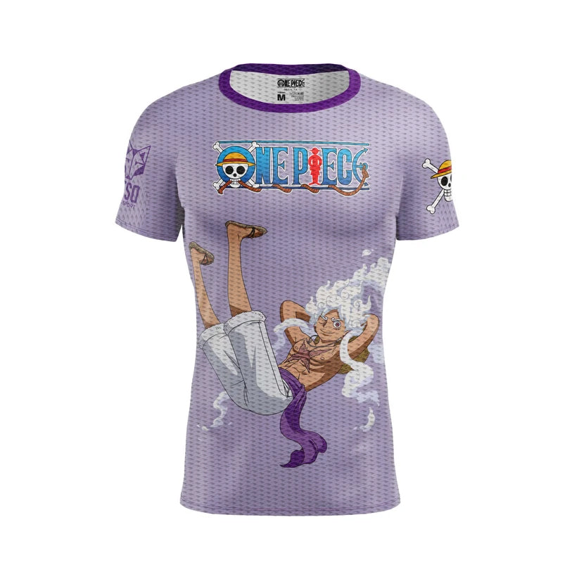 OTSO Herren Kurzarm-Funktionsshirt - One piece egghead luffy gear5 purple – Produktansicht