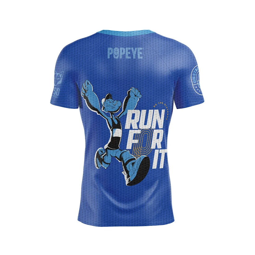 OTSO Herren Kurzarm-Funktionsshirt - Popeye Run For It – Produktansicht 2