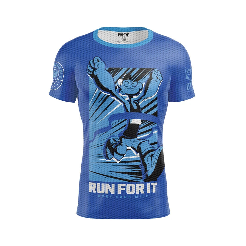 OTSO Herren Kurzarm-Funktionsshirt - Popeye Run For It – Produktansicht