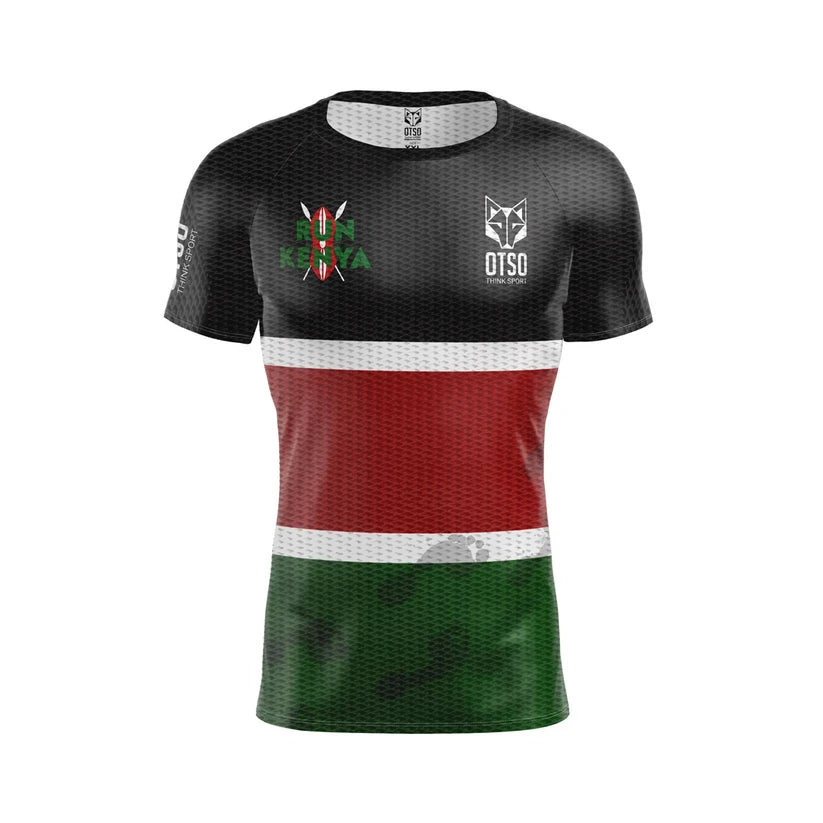 OTSO Herren Kurzarm-Funktionsshirt - Run Kenya – Produktansicht