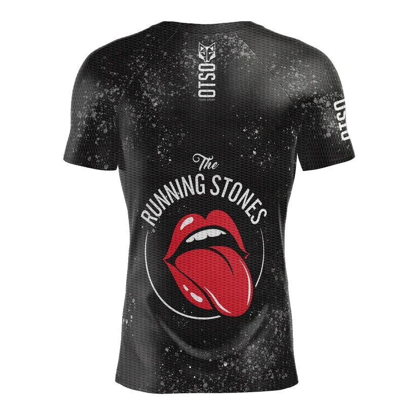 OTSO Herren Kurzarm-Funktionsshirt - Running Stones – Produktansicht 2