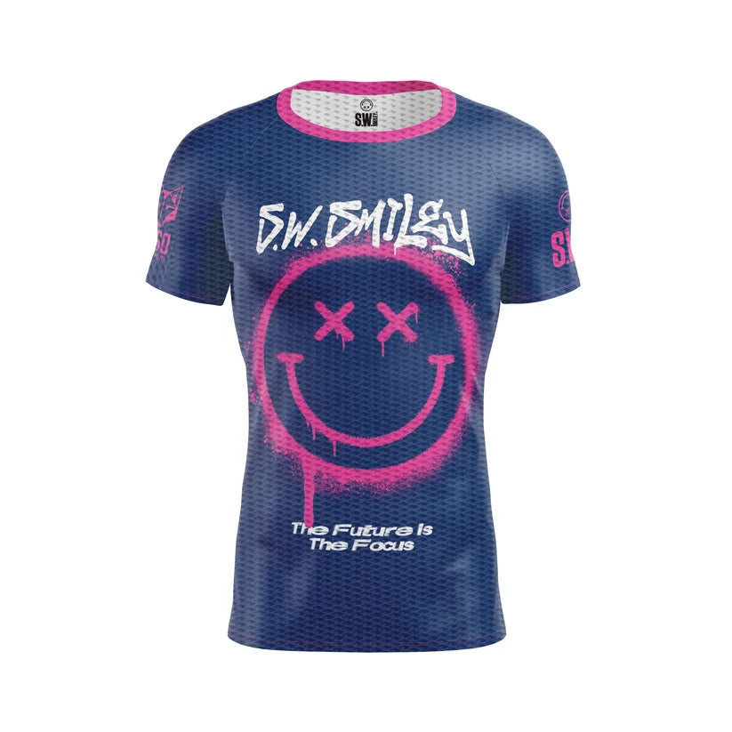 OTSO Herren Kurzarm-Funktionsshirt - S.W.Smiley Graffiti – Produktansicht