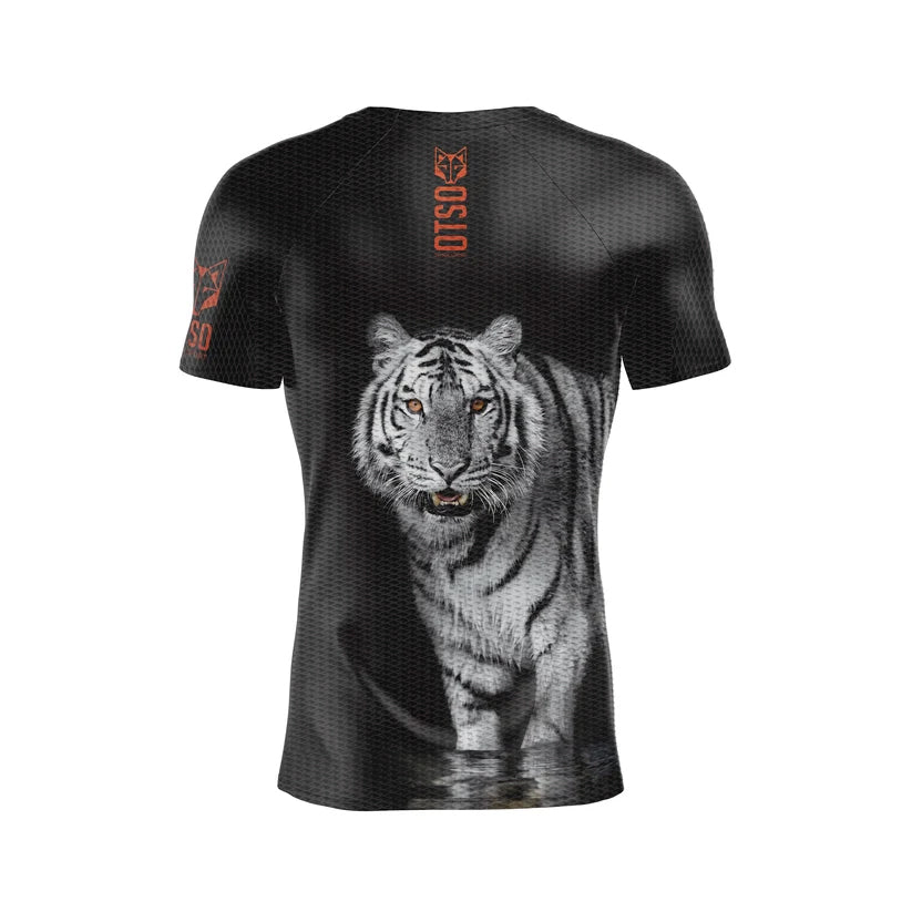 OTSO Herren Kurzarm-Funktionsshirt - Tiger – Produktansicht 2