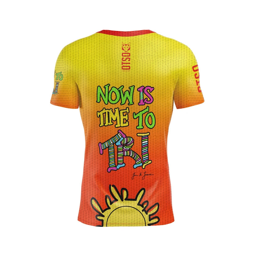 OTSO Herren Kurzarm-Funktionsshirt - Time to Tri Bike – Produktansicht 2