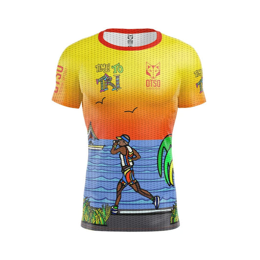 OTSO Herren Kurzarm-Funktionsshirt - Time to Tri Run – Produktansicht