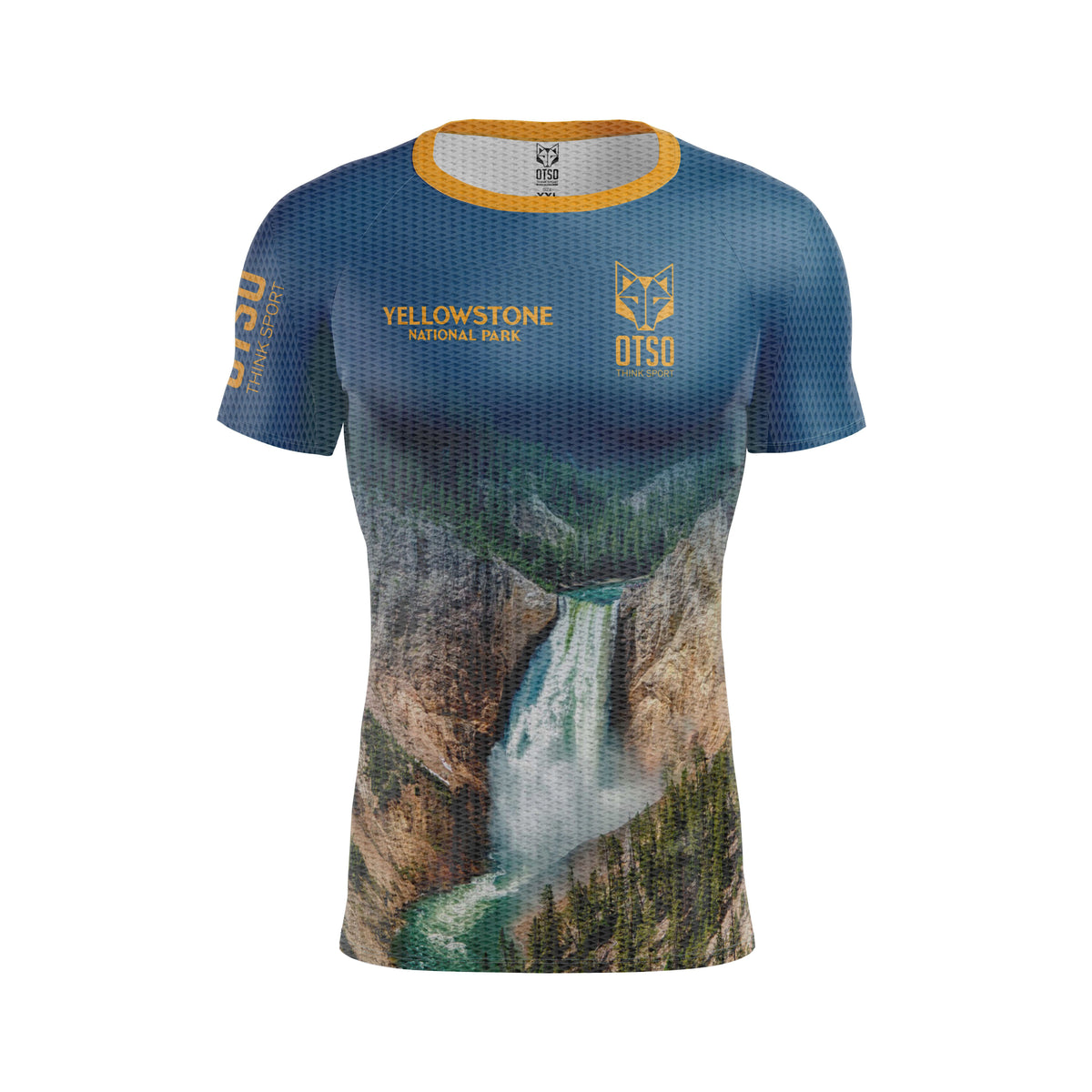 OTSO Herren Kurzarm-Funktionsshirt - Yellowstone – Produktansicht