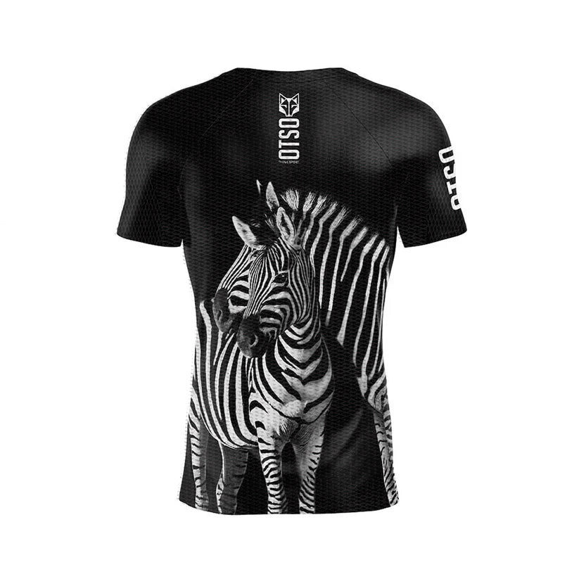 OTSO Herren Kurzarm-Funktionsshirt - Zebra – Produktansicht 2