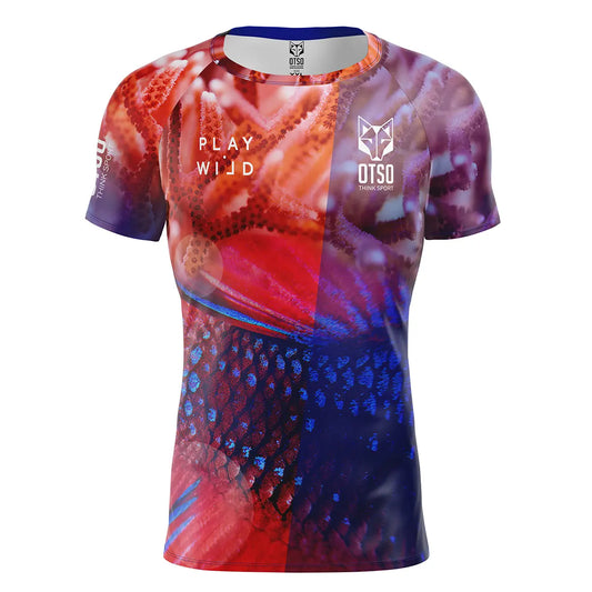 OTSO Herren Padel-Kurzarmshirt - Coral – Produktansicht