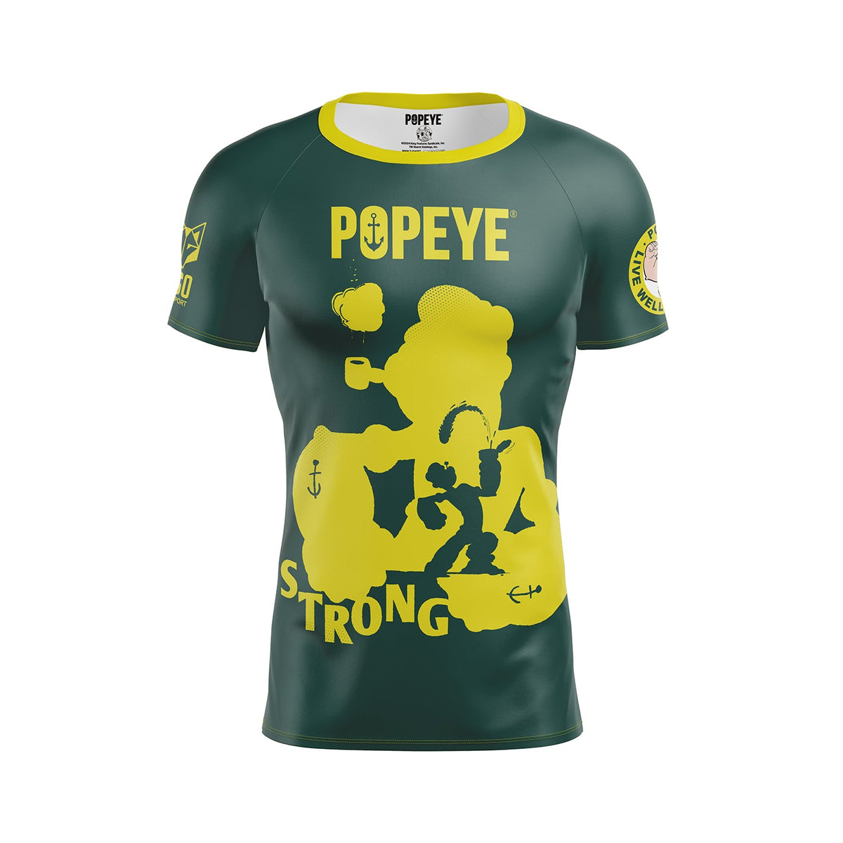 OTSO Herren Kurzarm-Funktionsshirt - Popeye Strong – Produktansicht