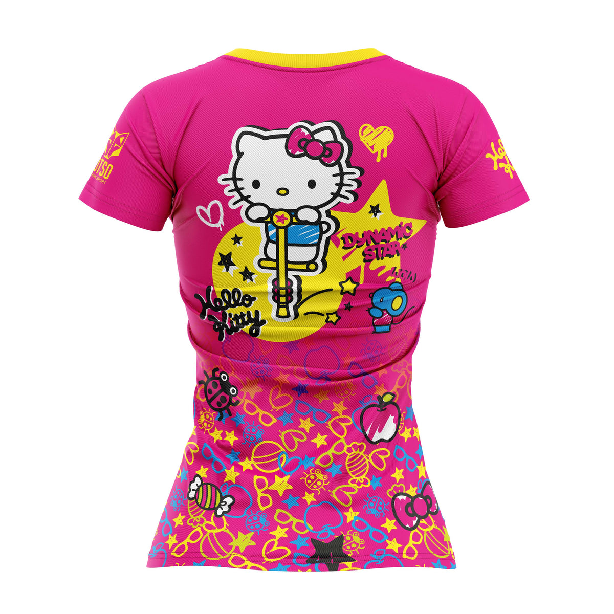 OTSO Damen/Mädchen Kurzarm-Funktionsshirt - Hello Kitty Sparkle – Produktansicht 2