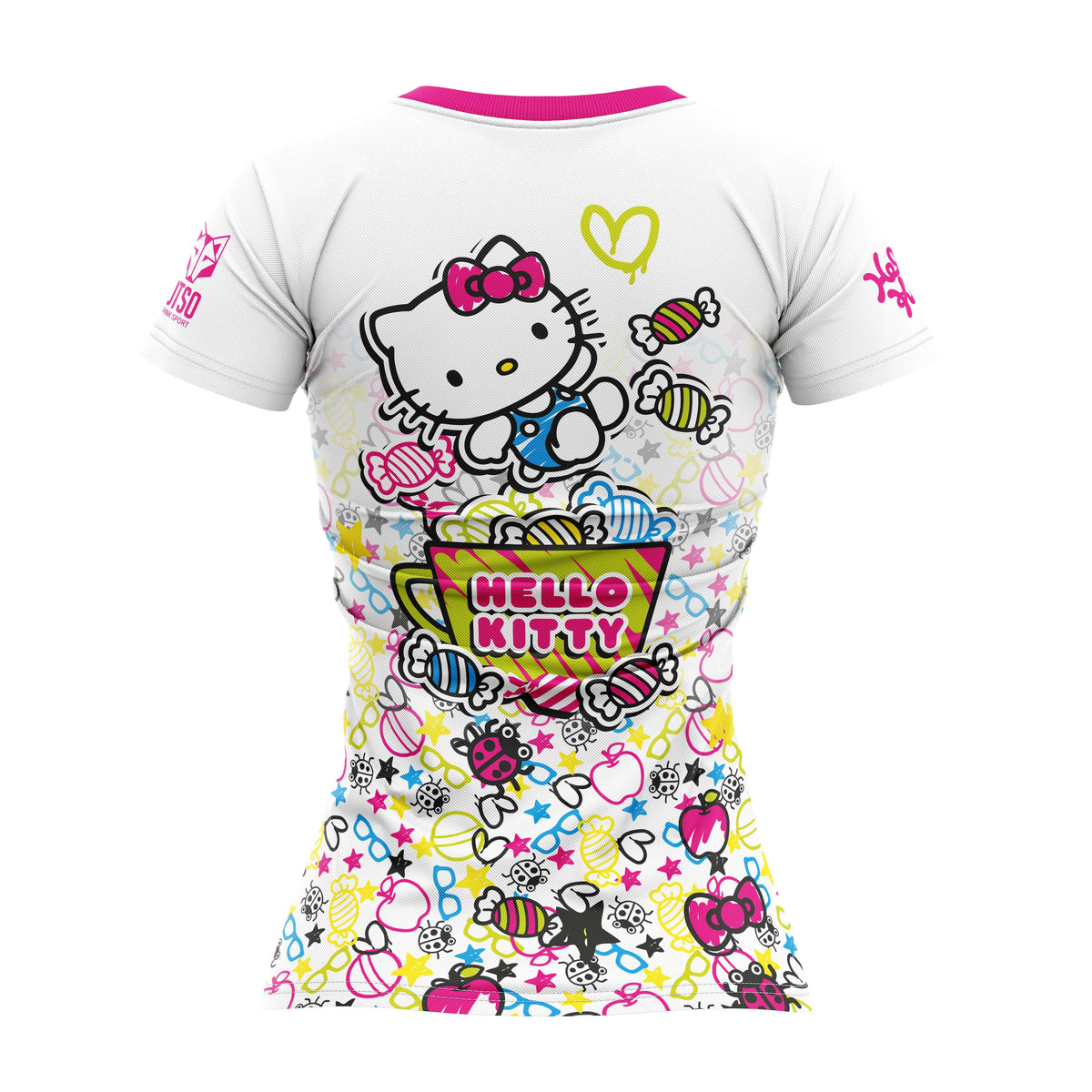 OTSO Damen/Mädchen Kurzarm-Funktionsshirt - Hello Kitty Sweet – Produktansicht 2