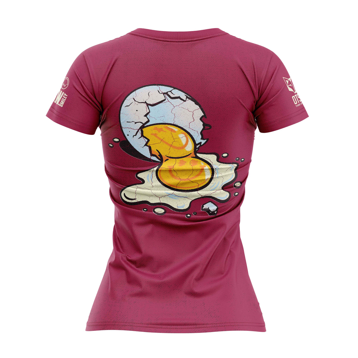 OTSO Damen Kurzarm-Funktionsshirt - S.W.Smiley Concrete Canvas Egg – Produktansicht 2